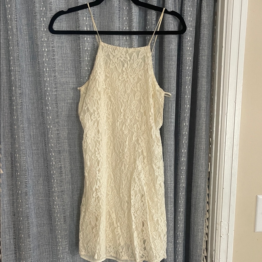 Elegant Cream Lace Dress